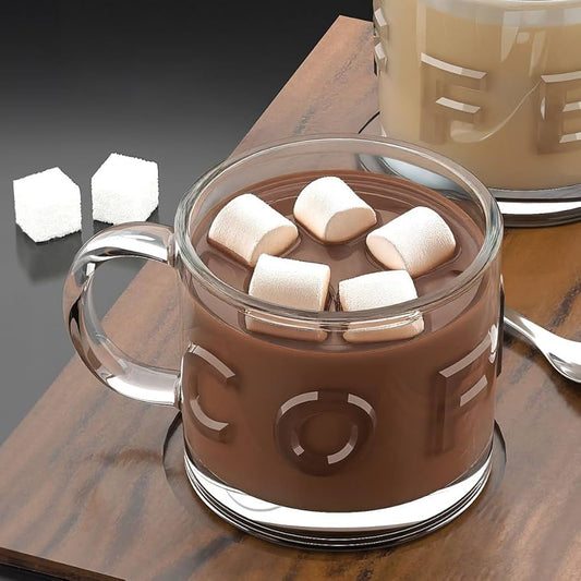 Glass Salvador Mug, Clear and Elegant 300ml