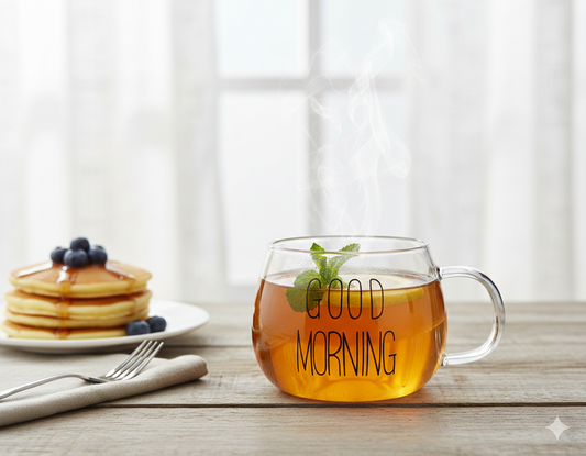 Coffee Glass Mug, Clear, 350ml